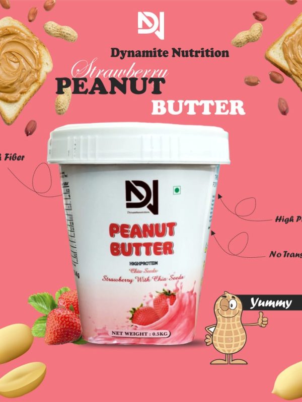 Strawberry with Chia Seeds Peanut Butter