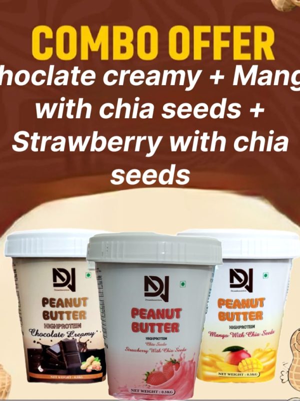 Combo - Choclate Creamy + Mango with Chia Seeds + Strawberry with Chia Seeds